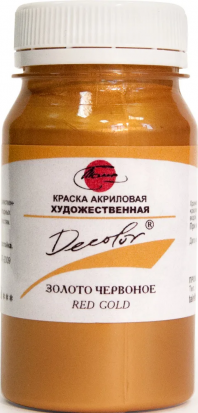 Акрил decolor, золото червоное 100мл sela